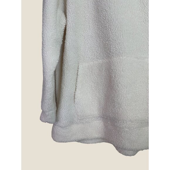 Haven Well Within Cozy Sherpa Funnel Neck Lounge Tunic Sweater Cream White L - Picture 9 of 13